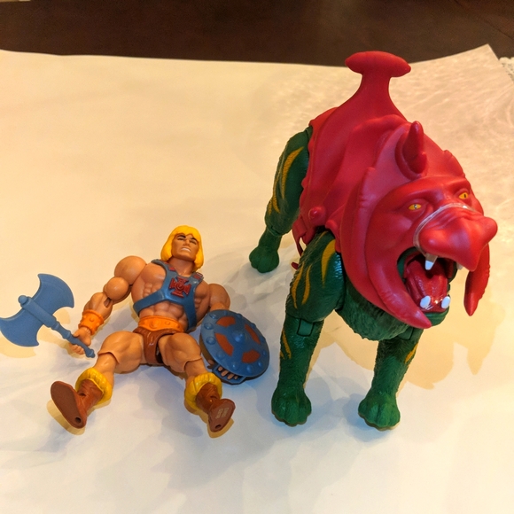 Master of the Universe He-man with battle cat figurine toy - Picture 5 of 5